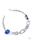 Paparazzi "Attention to Detail" Blue Necklace & Earring Set Paparazzi Jewelry