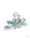 Paparazzi "Stunning Starfish" Blue Hair Clip Paparazzi Jewelry