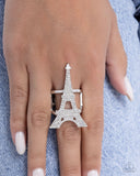 Paparazzi "Eiffel Tower Ease" White Ring Paparazzi Jewelry