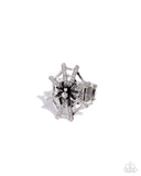 Paparazzi "Spiderweb Shimmer" Black Ring Paparazzi Jewelry
