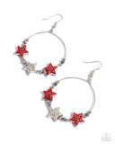 Paparazzi "Country Countdown" Red Earrings Paparazzi Jewelry
