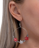 Paparazzi "Country Countdown" Red Earrings Paparazzi Jewelry