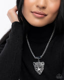 Paparazzi "Leopard Luminescence" Black Necklace & Earring Set Paparazzi Jewelry