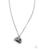 Paparazzi "Quarterback Chic" White Necklace & Earring Set Paparazzi Jewelry
