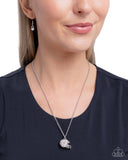 Paparazzi "Quarterback Chic" White Necklace & Earring Set Paparazzi Jewelry