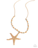 Paparazzi "Starfish Symphony" Orange Necklace & Earring Set Paparazzi Jewelry
