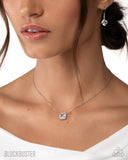 Paparazzi "Enjoy the GLOW" White Necklace & Earring Set Paparazzi Jewelry