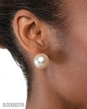 Paparazzi "Preppy Princess" White Post Earrings Paparazzi Jewelry