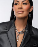 Paparazzi "Bold Buckle" Silver Necklace & Earring Set Paparazzi Jewelry