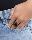 Paparazzi "Sensational Swan" Black Ring Paparazzi Jewelry