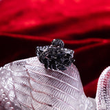 Paparazzi "Sensational Swan" Black Ring Paparazzi Jewelry