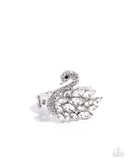 Paparazzi "Sensational Swan" White Ring Paparazzi Jewelry