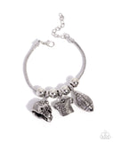 Paparazzi "Part of the Team" White Bracelet Paparazzi Jewelry