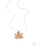 Paparazzi "Maple Moment" Orange Necklace & Earring Set Paparazzi Jewelry