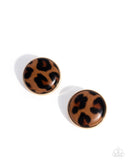 Paparazzi "Cheetah Centerpiece" Gold Post Earrings Paparazzi Jewelry
