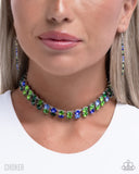 Paparazzi "Colorful Charm" Green Necklace & Earring Set Paparazzi Jewelry