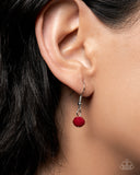 Paparazzi "Teardrop Tale" Red Necklace & Earring Set Paparazzi Jewelry