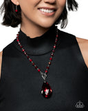 Paparazzi "Teardrop Tale" Red Necklace & Earring Set Paparazzi Jewelry
