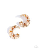 Paparazzi "Crimped Color" Brown Post Earrings Paparazzi Jewelry