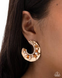 Paparazzi "Crimped Color" Brown Post Earrings Paparazzi Jewelry