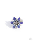 Paparazzi "Petaled Premonition" Blue Ring Paparazzi Jewelry