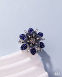Paparazzi "Petaled Premonition" Blue Ring Paparazzi Jewelry