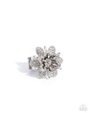 Paparazzi "Petaled Premonition" White Ring Paparazzi Jewelry