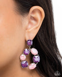 Paparazzi "Suitable Shimmer" Purple Post Earrings Paparazzi Jewelry