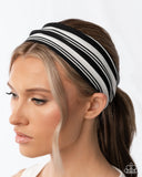 Paparazzi "Striped Symphony" Black Head Band Paparazzi Jewelry
