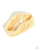 Textured Tutor - Yellow Paparazzi Jewelry