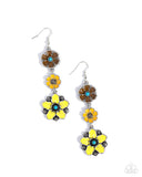 Paparazzi "Floral Flock" Yellow Earrings Paparazzi Jewelry