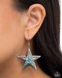 Paparazzi "Sheriff Santa Fe" Blue Earrings Paparazzi Jewelry