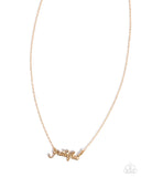 Paparazzi "Grateful for You" Gold Necklace & Earring Set Paparazzi Jewelry