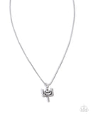 Paparazzi "End Zone Edge" Silver Mens Urban Necklace Unisex Paparazzi Jewelry