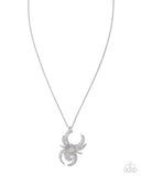 Paparazzi "Spider Story" White Necklace & Earring Set Paparazzi Jewelry
