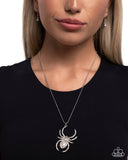 Paparazzi "Spider Story" White Necklace & Earring Set Paparazzi Jewelry
