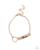 Paparazzi "Cheer Craze" Gold Bracelet Paparazzi Jewelry