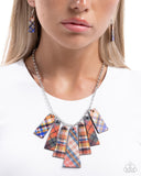 Paparazzi "Pleasing Plaid" Red Necklace & Earring Set Paparazzi Jewelry