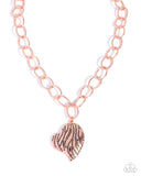 Paparazzi "Sweet Stripes" Copper Necklace & Earring Set Paparazzi Jewelry