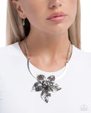 Paparazzi "Botanical Broadcast" Silver Necklace & Earring Set Paparazzi Jewelry