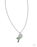 Paparazzi "Tennis Champ" Green Necklace & Earring Set Paparazzi Jewelry