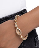 Paparazzi "Football Flair" Gold Bracelet Paparazzi Jewelry