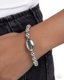 Paparazzi "Football Flair" Silver Bracelet Paparazzi Jewelry