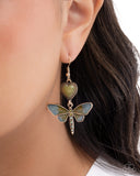 Paparazzi "Dragonfly Devotion" Green Earrings Paparazzi Jewelry