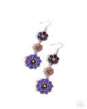 Paparazzi "Floral Flock" Purple Earrings Paparazzi Jewelry