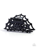 Paparazzi "Spiderweb Season" Black Hair Clip Paparazzi Jewelry