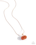 Paparazzi "Pumpkin Panache" Orange Necklace & Earring Set Paparazzi Jewelry