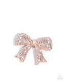 Paparazzi "Bow Bravado" Rose Gold Brooch Pin Paparazzi Jewelry
