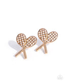 Paparazzi "Tennis Team" Gold Post Earrings Paparazzi Jewelry