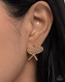 Paparazzi "Tennis Team" Gold Post Earrings Paparazzi Jewelry